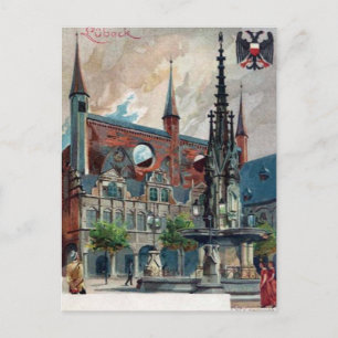 Ancienne carte postale - Lübeck, Allemagne