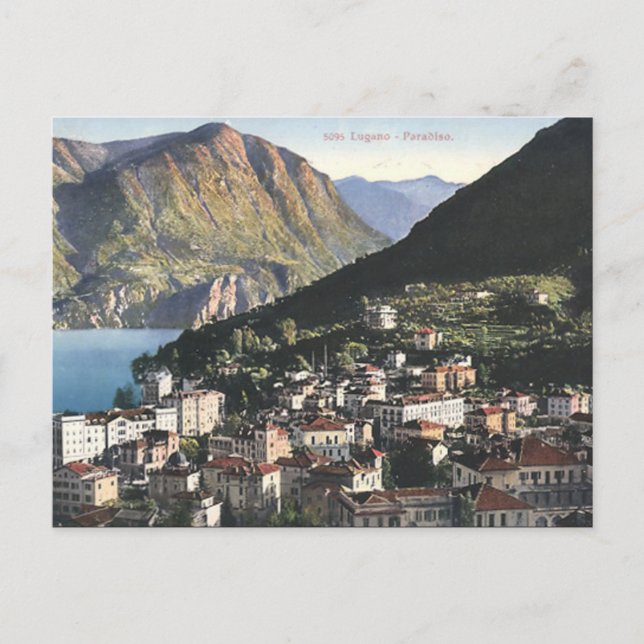 Ancienne carte postale - Lugano - Paradiso, Suisse (Devant)