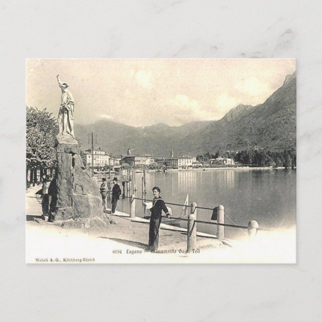 Ancienne carte postale - Lugano, Suisse (Devant)