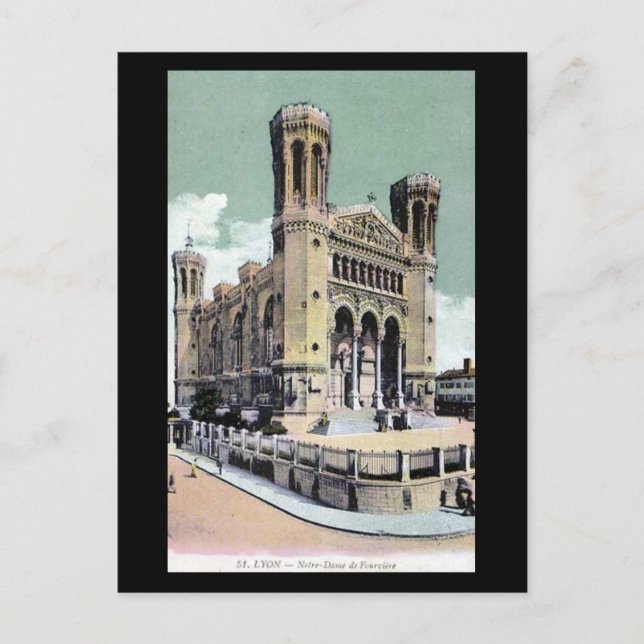 Ancienne carte postale - Lyon, France (Notre-Dame  (Devant)