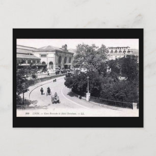 Ancienne carte postale - Lyon, Gare Perrache