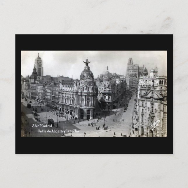 Ancienne carte postale - Madrid (Devant)