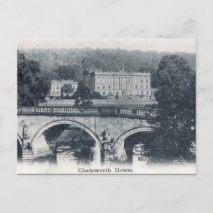 Ancienne carte postale - Maison Chatsworth, Derbys