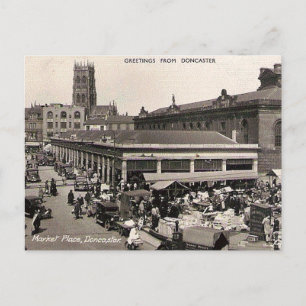 Ancienne carte postale - Marché, Doncaster, Yorksh