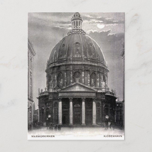 Ancienne carte postale - Marmorkirken, Copenhague (Devant)