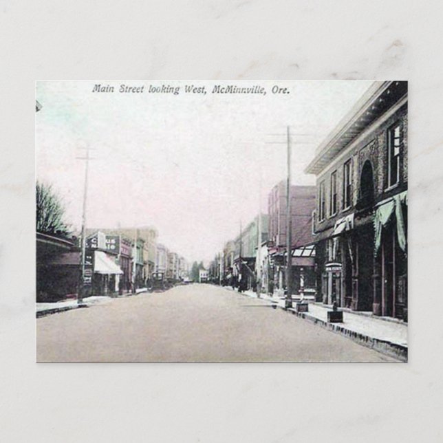 Ancienne carte postale - McMinnville, Oregon, État (Devant)