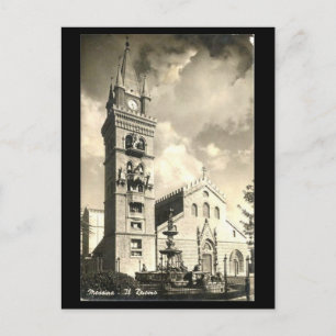Ancienne carte postale - Messine, Cathédrale