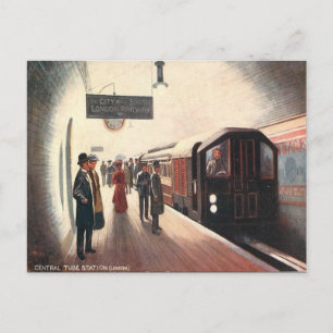 Ancienne carte postale - métro Londres