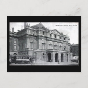 Ancienne carte postale - Milan, Opéra La Scala en 