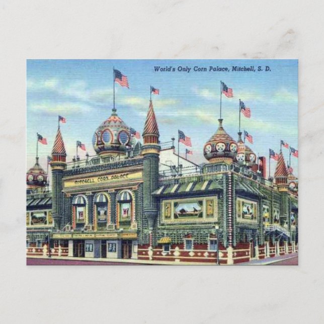 Ancienne carte postale - Mitchell, Dakota du Sud (Devant)