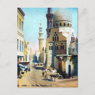 Ancienne carte postale - Mosquée Bleue, Le Caire,
