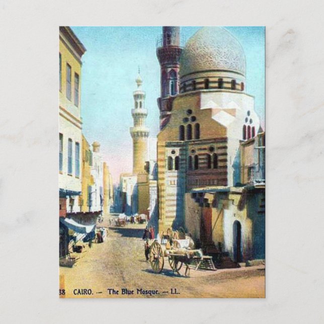 Ancienne carte postale - Mosquée Bleue, Le Caire,  (Devant)