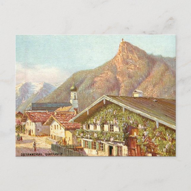 Ancienne carte postale - Oberammergau, Bavière, Al (Devant)