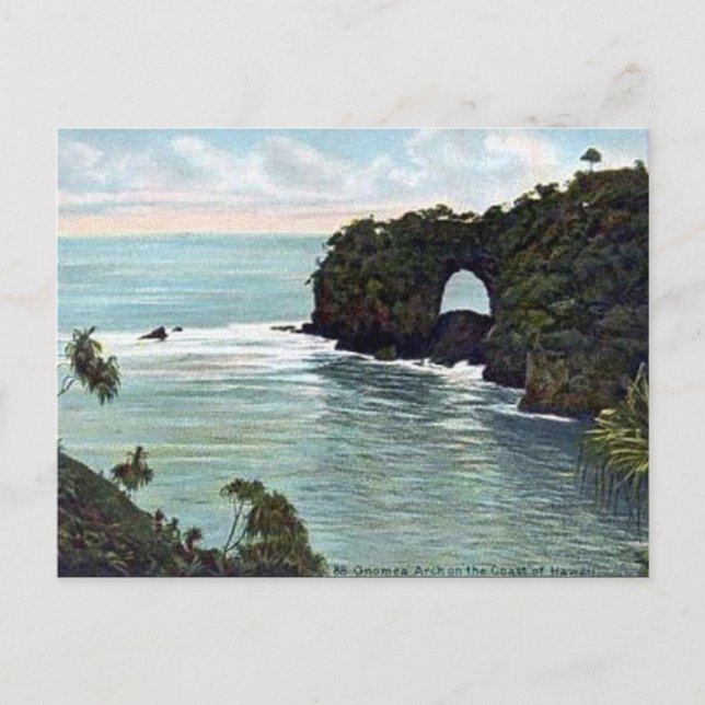Ancienne carte postale - Onomea Arch, Hawaii (Devant)