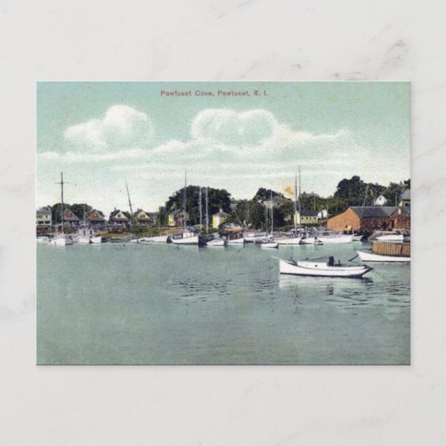 Ancienne carte postale - Pawtuxet Cove, Rhode Isla (Devant)