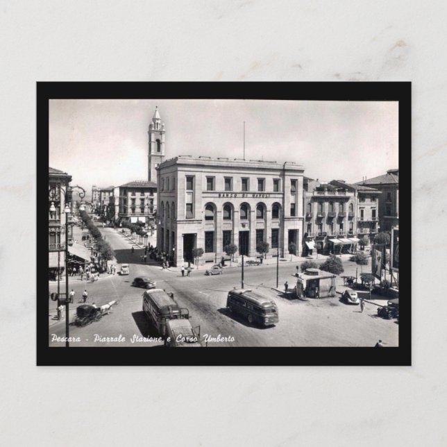 Ancienne carte postale - Pescara, Corso Umberto (Devant)