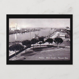 Ancienne carte postale - Pescara, le port