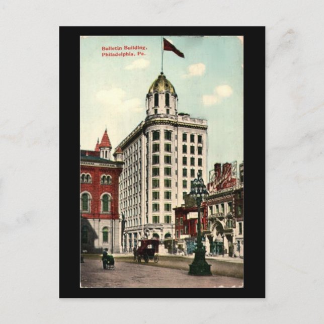 Ancienne carte postale - Philadelphie Bulletin Bui (Devant)