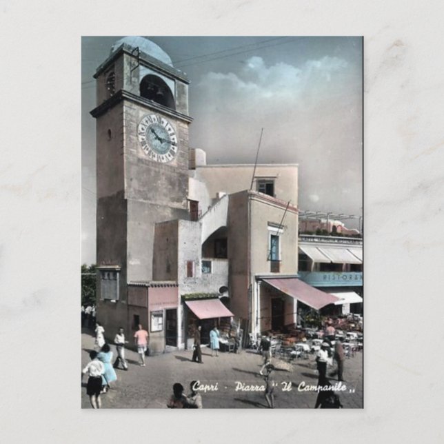 Ancienne carte postale - Piazza, Capri, Italie (Devant)