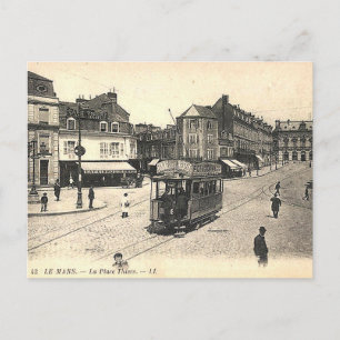 Ancienne Carte Postale - Place Thiers, Le Mans, Fr