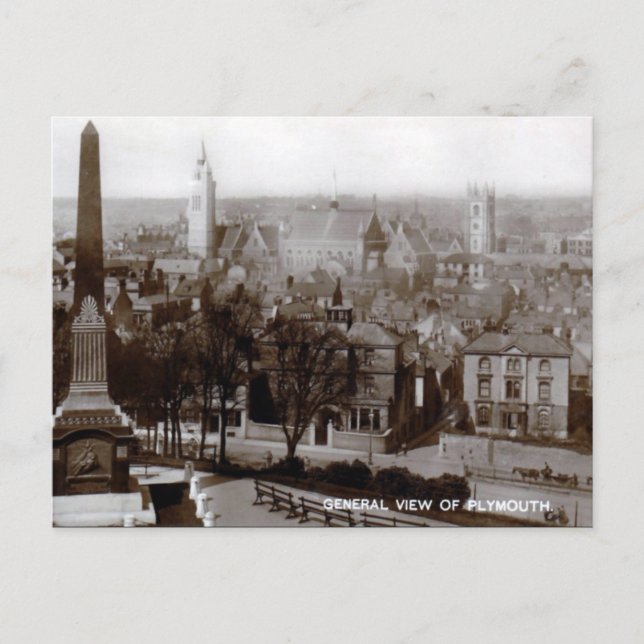 Ancienne carte postale - Plymouth en 1915 (Devant)