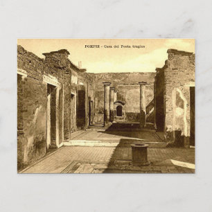 Ancienne carte postale - Pompei, Casa del Poeta Tr