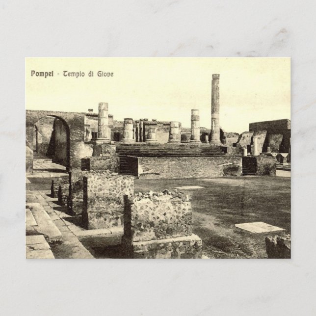 Ancienne carte postale - Pompei, Tempio di Giove (Devant)