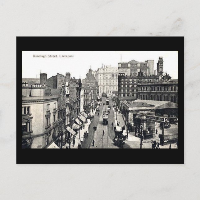 Ancienne carte postale - Ranelagh St, Liverpool (Devant)