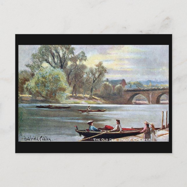 Ancienne carte postale - River Dee, Chester, Angle (Devant)