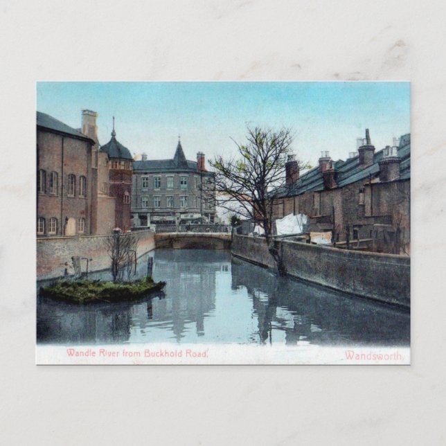 Ancienne carte postale - River Wandle, Londres (Devant)