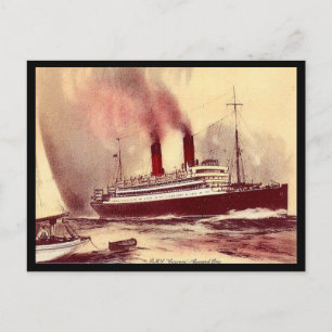 Ancienne carte postale - RMS Caronia, ligne Cunard