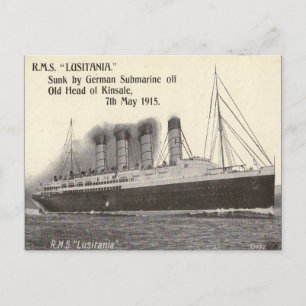Ancienne carte postale - RMS Lusitania