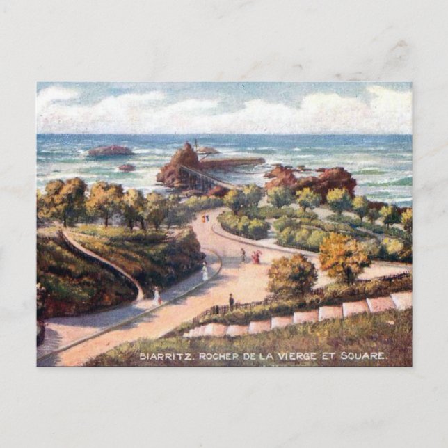 Ancienne carte postale - Rocher de la Vierge, Biar (Devant)
