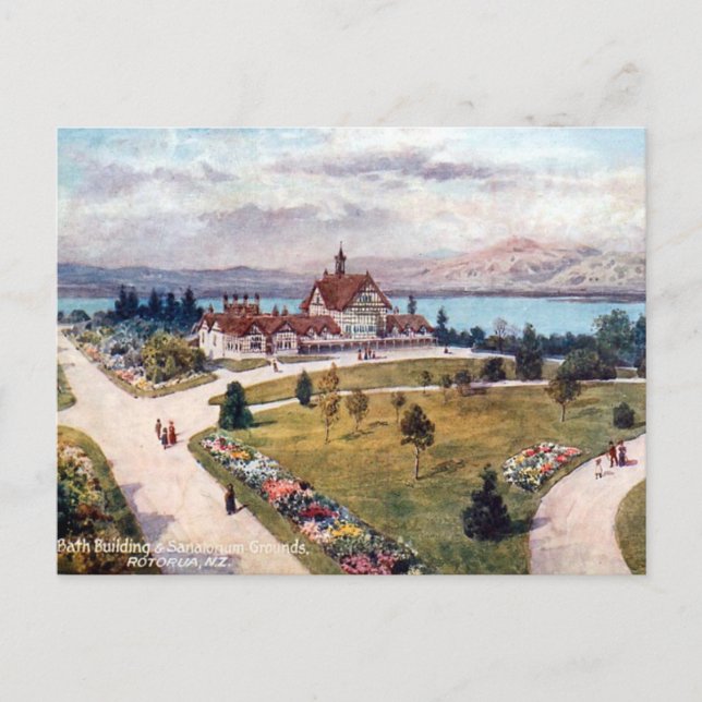 Ancienne carte postale - Rotorua, Nouvelle-Zélande (Devant)