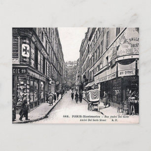 Ancienne carte postale - Rue André del Sarte, Pari