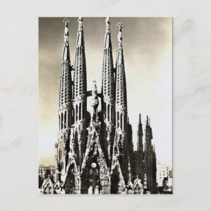 Ancienne carte postale - Sagrada Familia, Barcelon