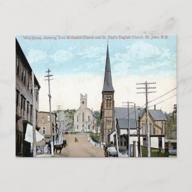 Ancienne carte postale - Saint John, Nouveau-Bruns (Devant)