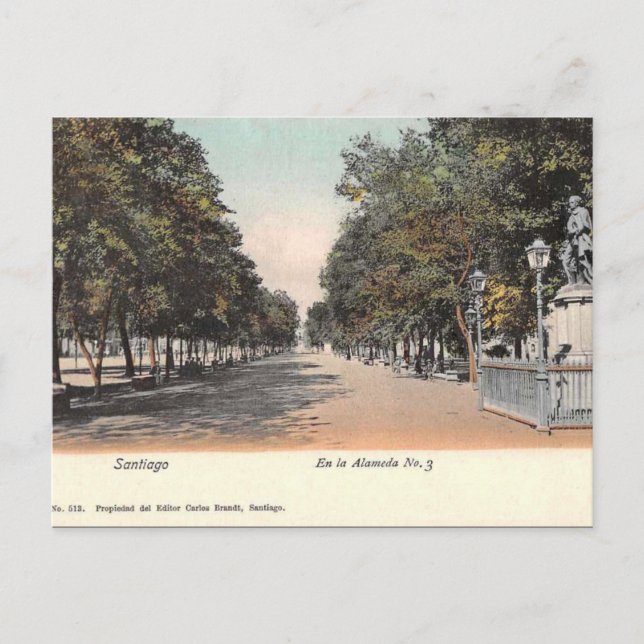 Ancienne carte postale - Santiago, Chili (Devant)