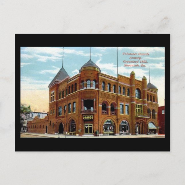 Ancienne carte postale - Savannah, Géorgie (Devant)