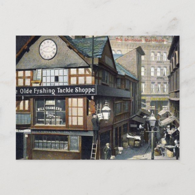 Ancienne carte postale - Shambles, Manchester (Devant)
