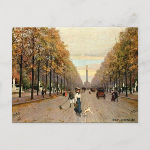 Ancienne carte postale - Siegesallee, Berlin