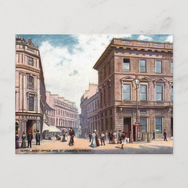 Ancienne carte postale - St James's St, Derby (Devant)