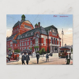 Ancienne carte postale - Stadttheater, Kiel, Allem