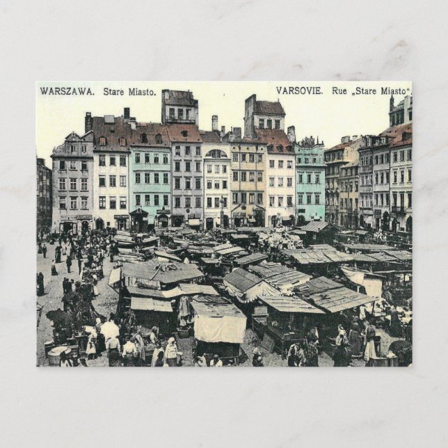 Ancienne carte postale - Stare Miasto, Varsovie, P (Devant)