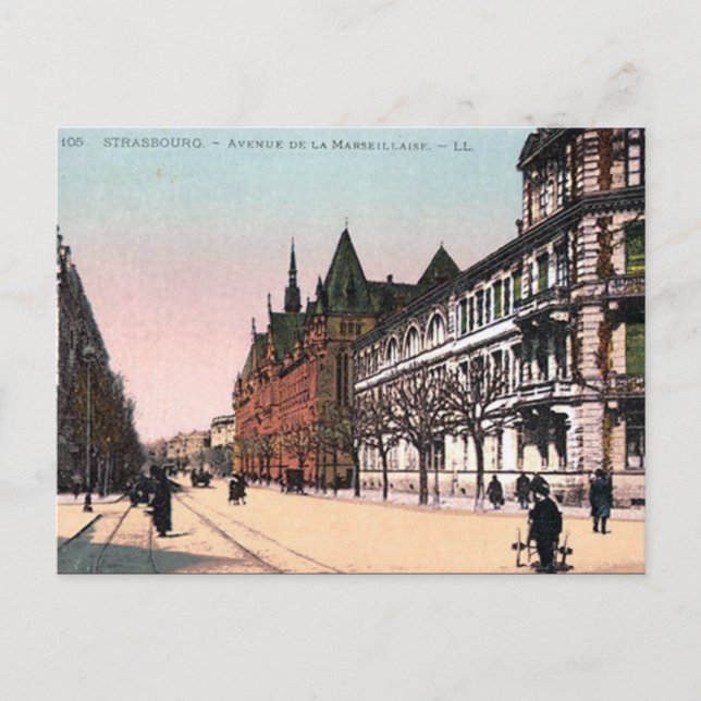 Ancienne carte postale - Strasbourg, France (Devant)