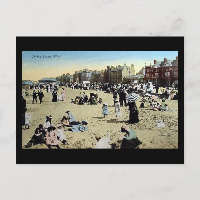Ancienne Carte Postale - Sur Le Sable, Rhyl (Devant)