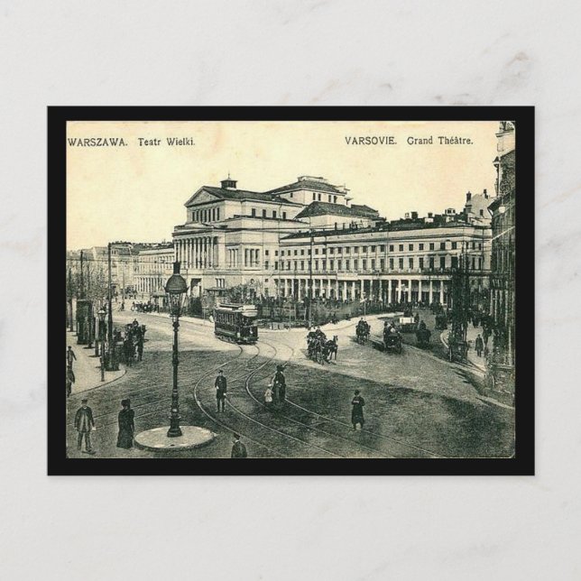 Ancienne carte postale - Teatro Wielki, Varsovie,  (Devant)