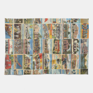 Ancienne carte postale Texas Serviettes de cuisine