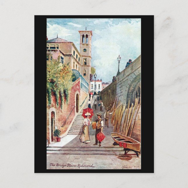 Ancienne carte postale - The Bridge Stairs, Richmo (Devant)