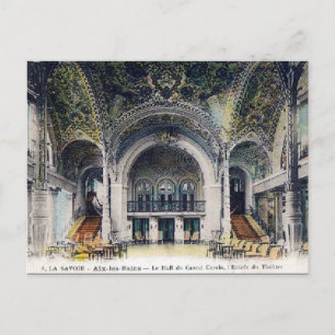 Ancienne carte postale - Théâtre, Aix-les-Bains, F